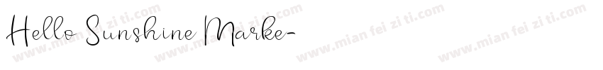 Hello Sunshine Marke字体转换